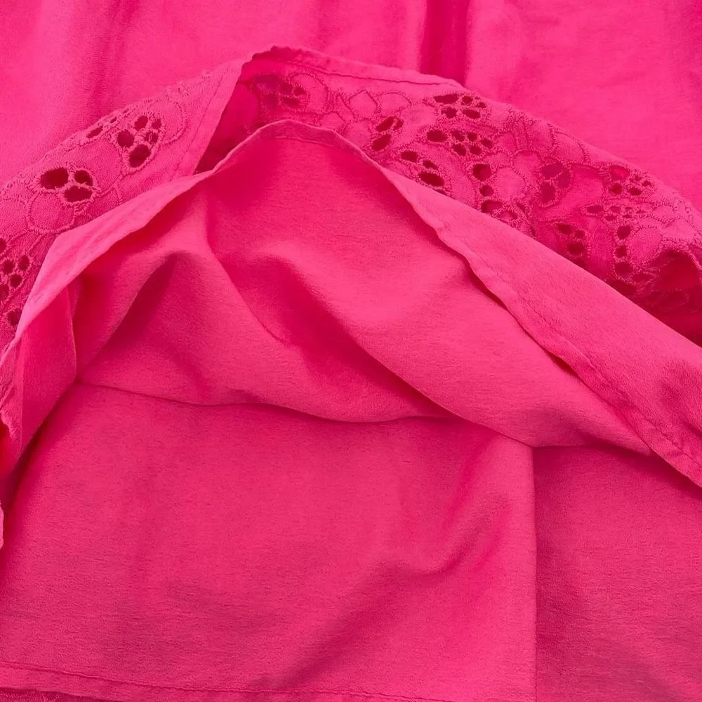 Old Navy Girls Eyelet‎ Trim Sleeveless Cotton Dress Pink Size XL